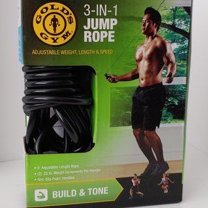 Gold's Gym 3-IN-1 Jump Rope Adjustable weight and speed